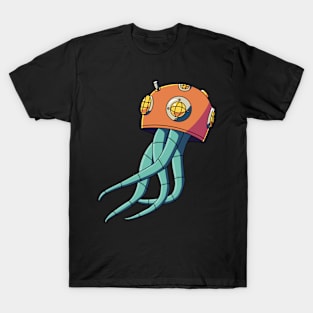 Jellyfish wears diving helmet T-Shirt